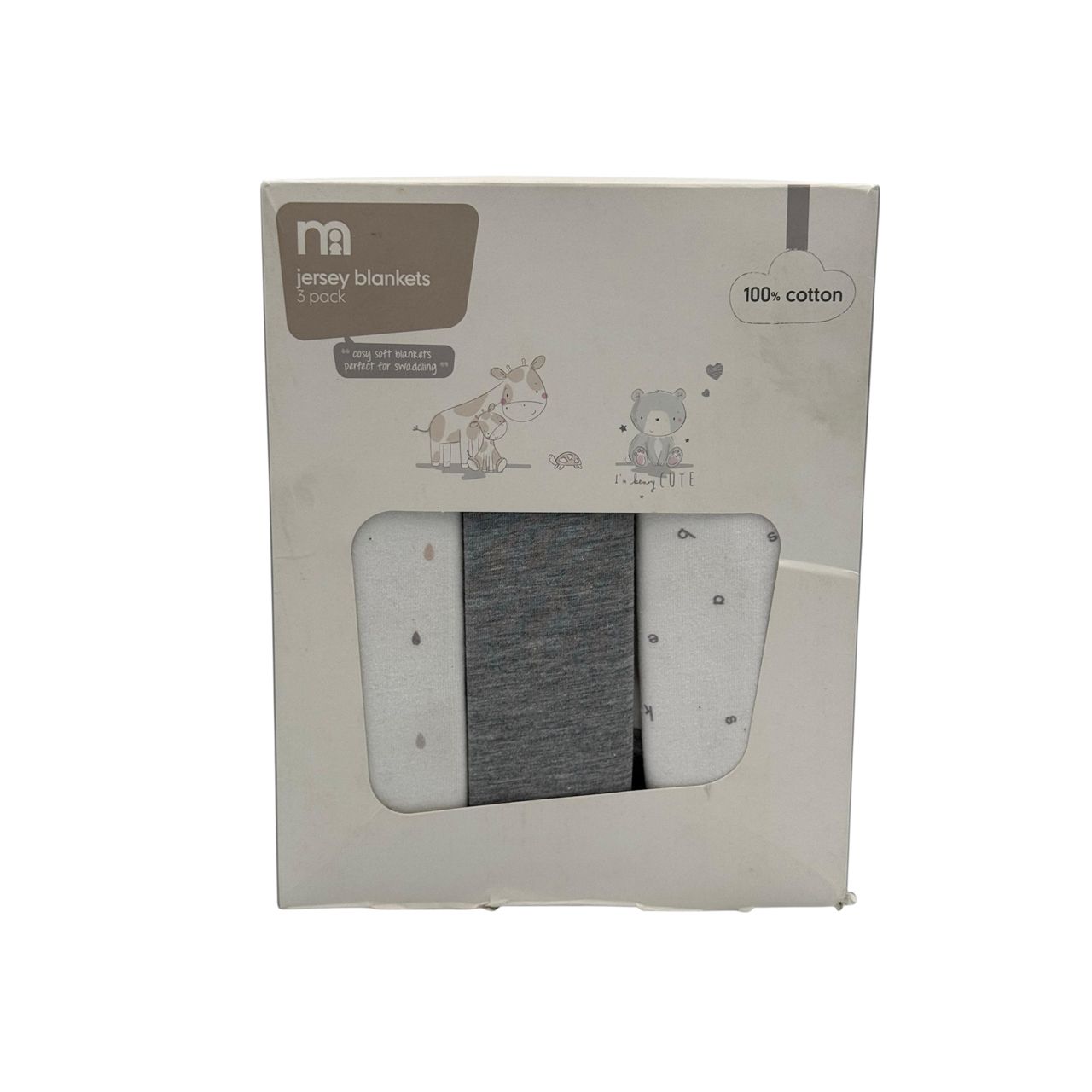 Mothercare - Confetti Party Jersey Blankets - 3 pcs - Gray