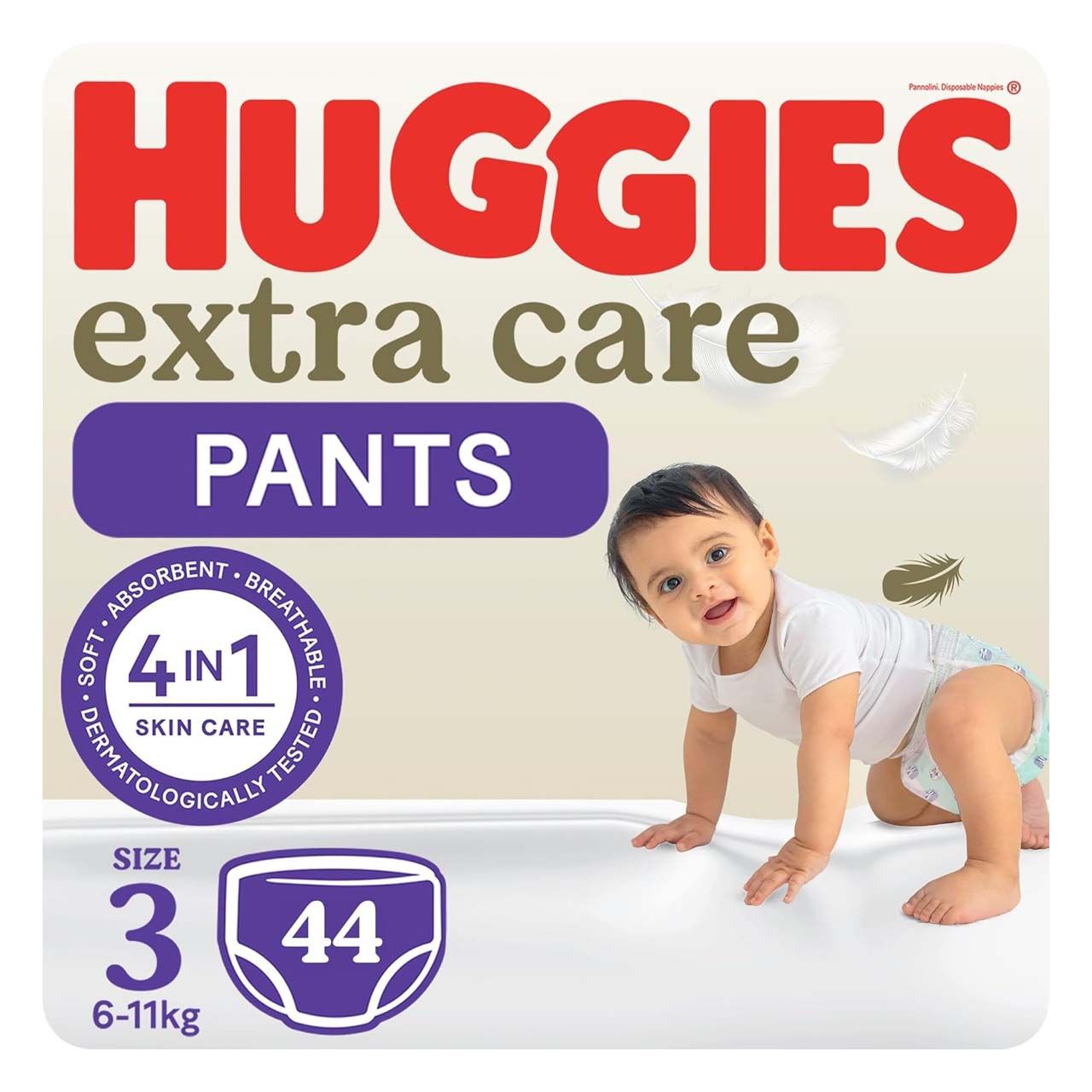 Huggies - Pants Extra Care Diaper Pack - Number 3 - Size 6-11kg - 44 Diapers