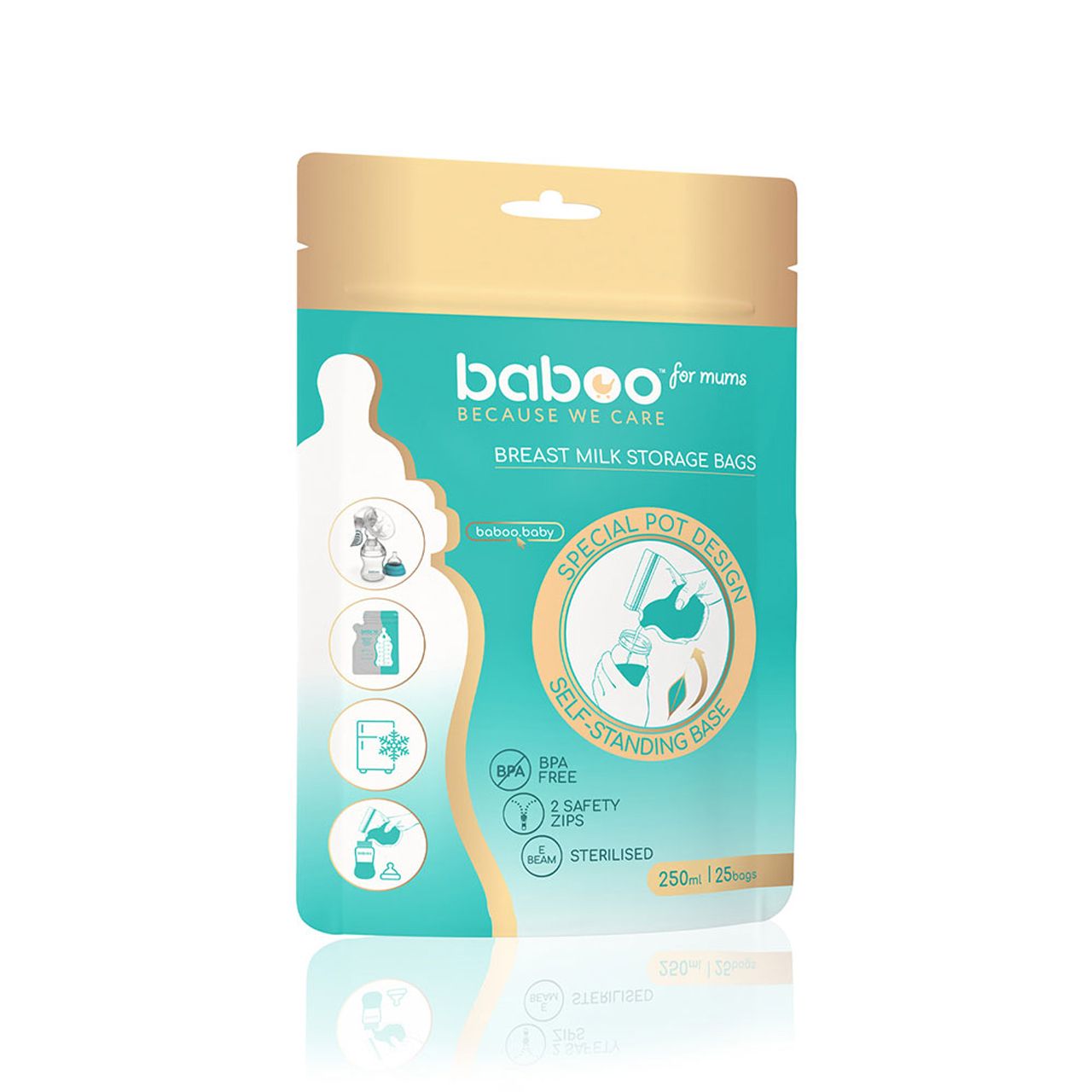 BABOO - Breast Milk Stronge Bags 250ml - 25pcs