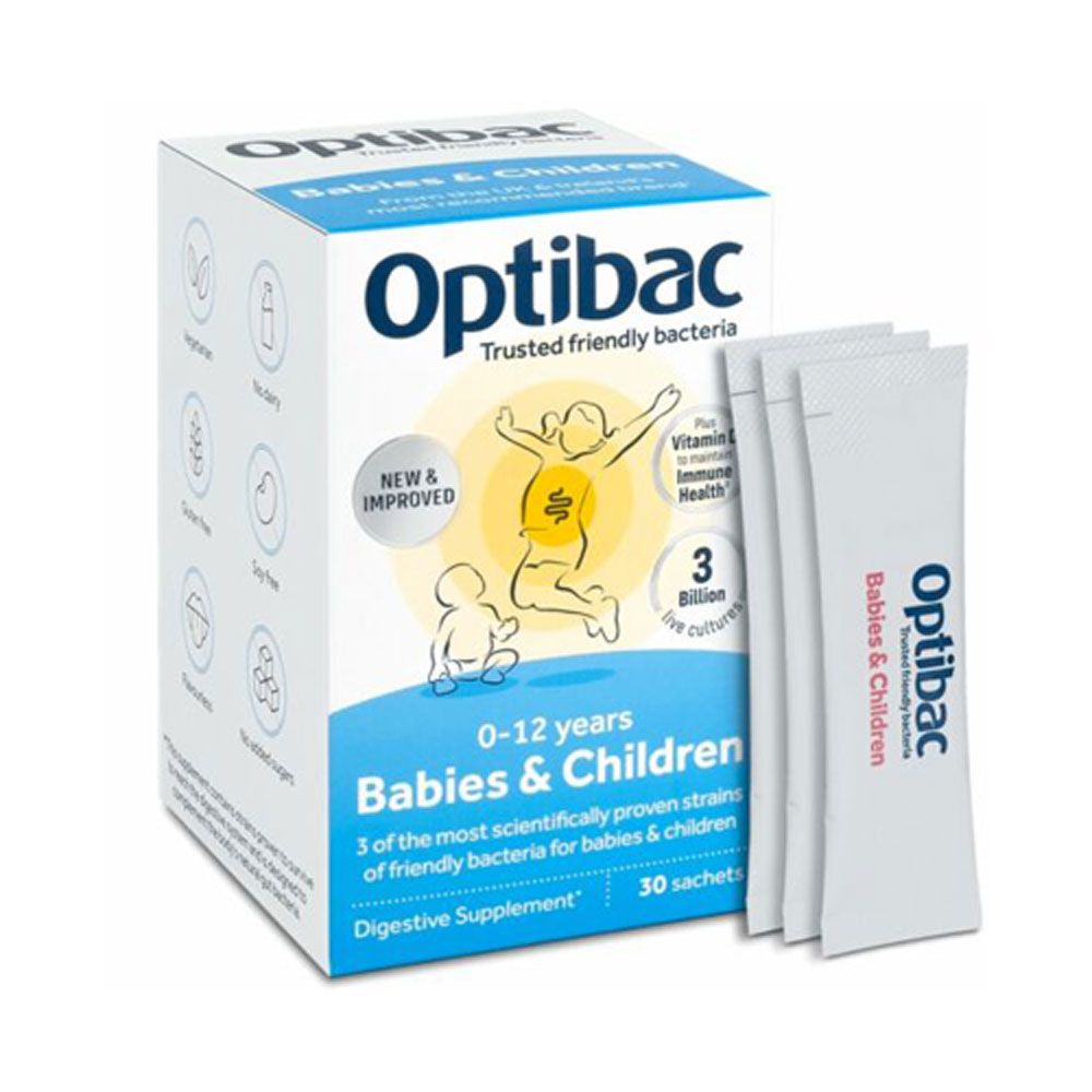 Optibac Babies & Children bacteria with vitamin D, 0-12 year, 30 sachets
