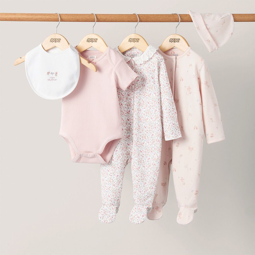 Mamas&Papas - 5-Piece Floral Gift Set - 0-3 months