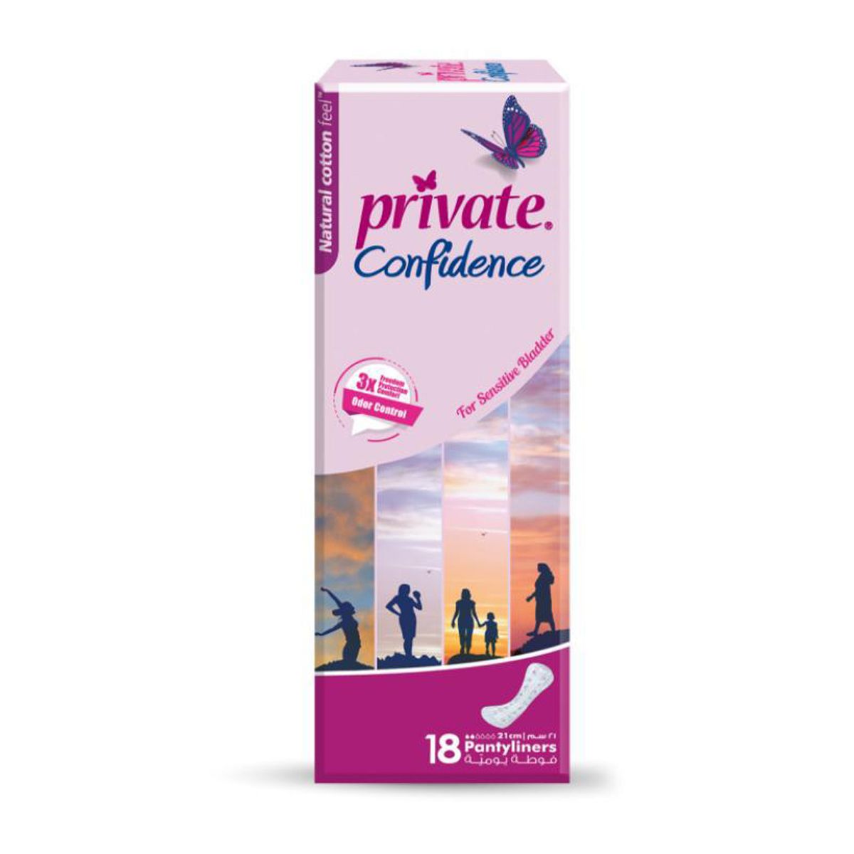 Private - Confidence Pantyliners  Pads -18 pcs