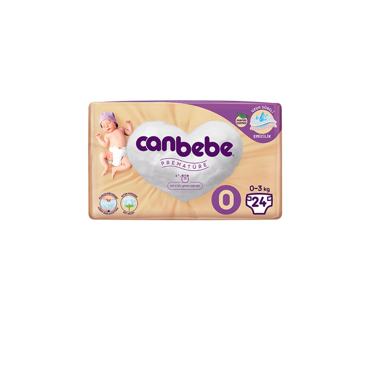 Canbebe - Number 0- Premature Economy Pack Diapers, 2 - 5 kg- 60 Diapers