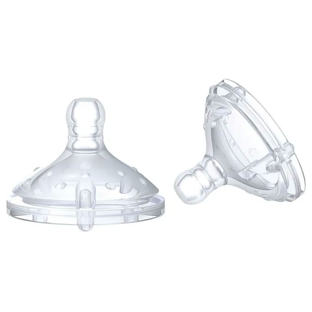 Nuby - Anti colic Soft Flex Silicone Nipple 2 pcs - Slow Flow