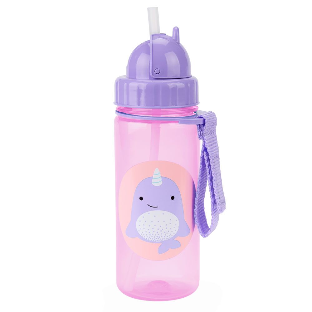 SkipHop - Zoo Straw Bottle 384.5ml - Narwha