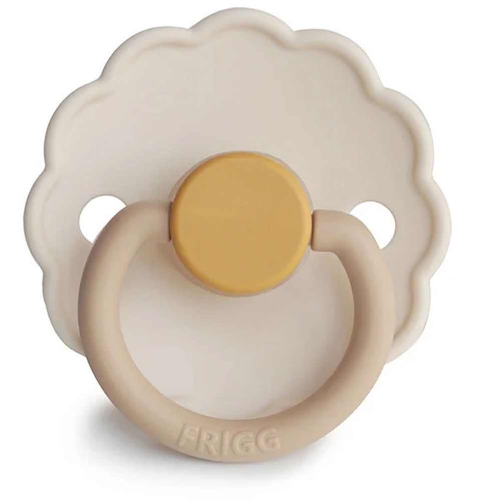 FRIGG - Daisy Silicone Baby Pacifier 1 0-6 months - Chamomile