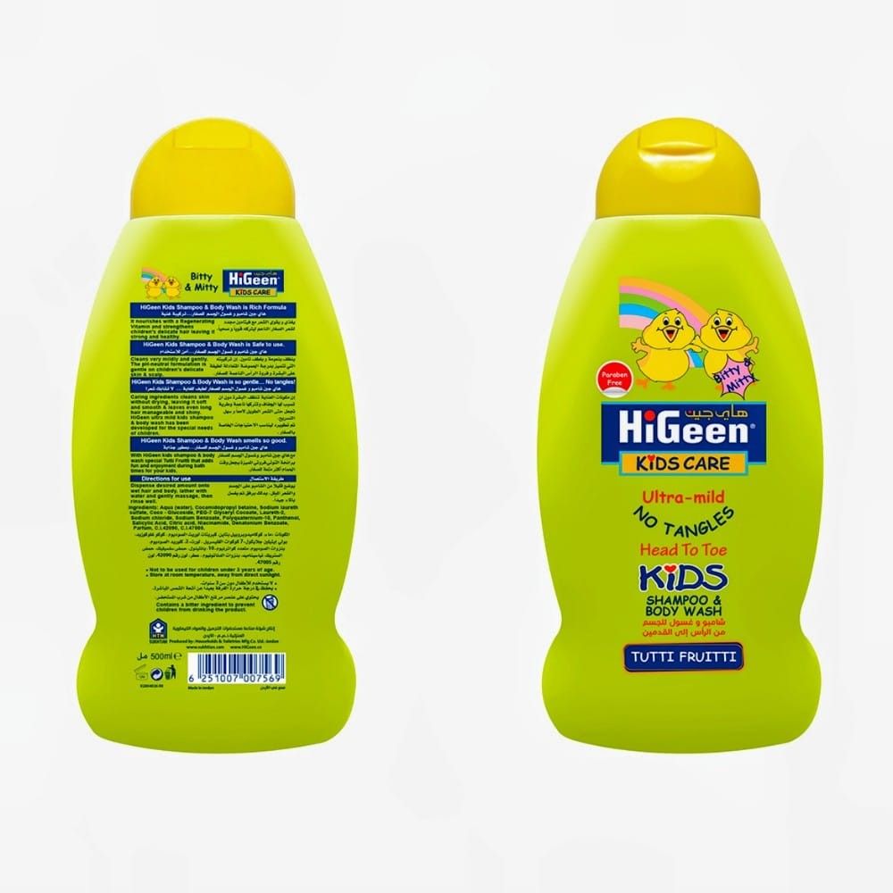 Higeen - Kids Care Shampoo and Body Wash 250 ml - Tutti Fruitti