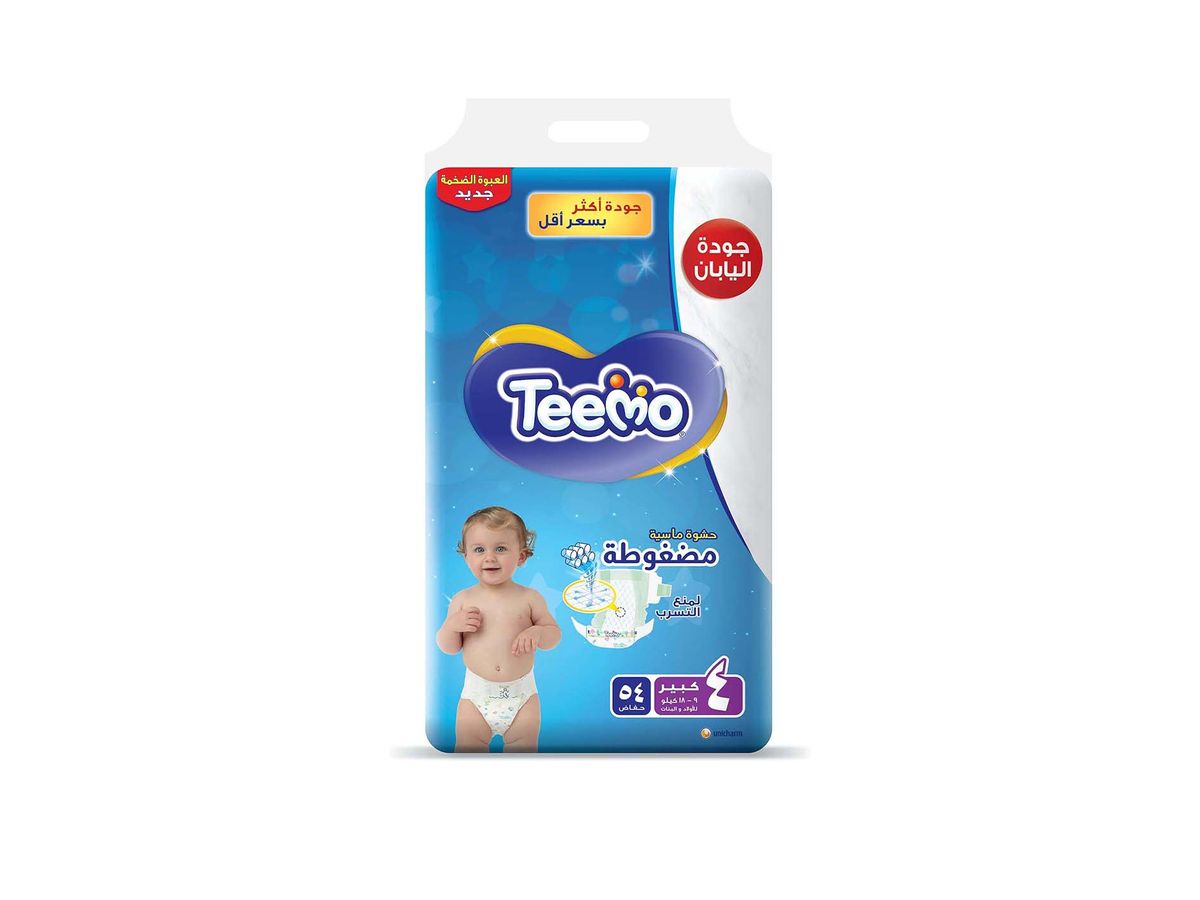 Teemo - Baby Diapers Jampo - Number 4 Large - 54Pcs - 9 - 18 kg