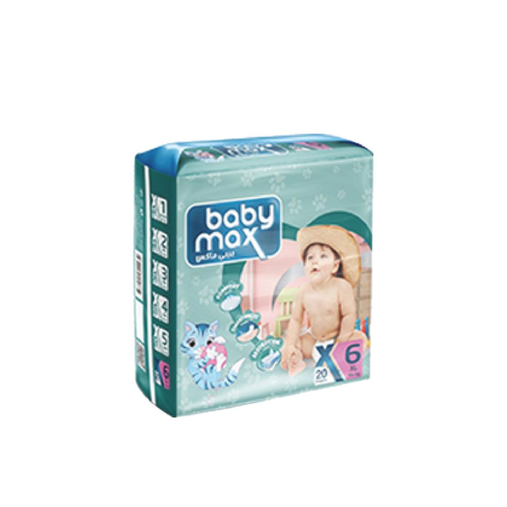 baby max - Number 6 XL Baby Diapers, 16+kg- 20 Diapers