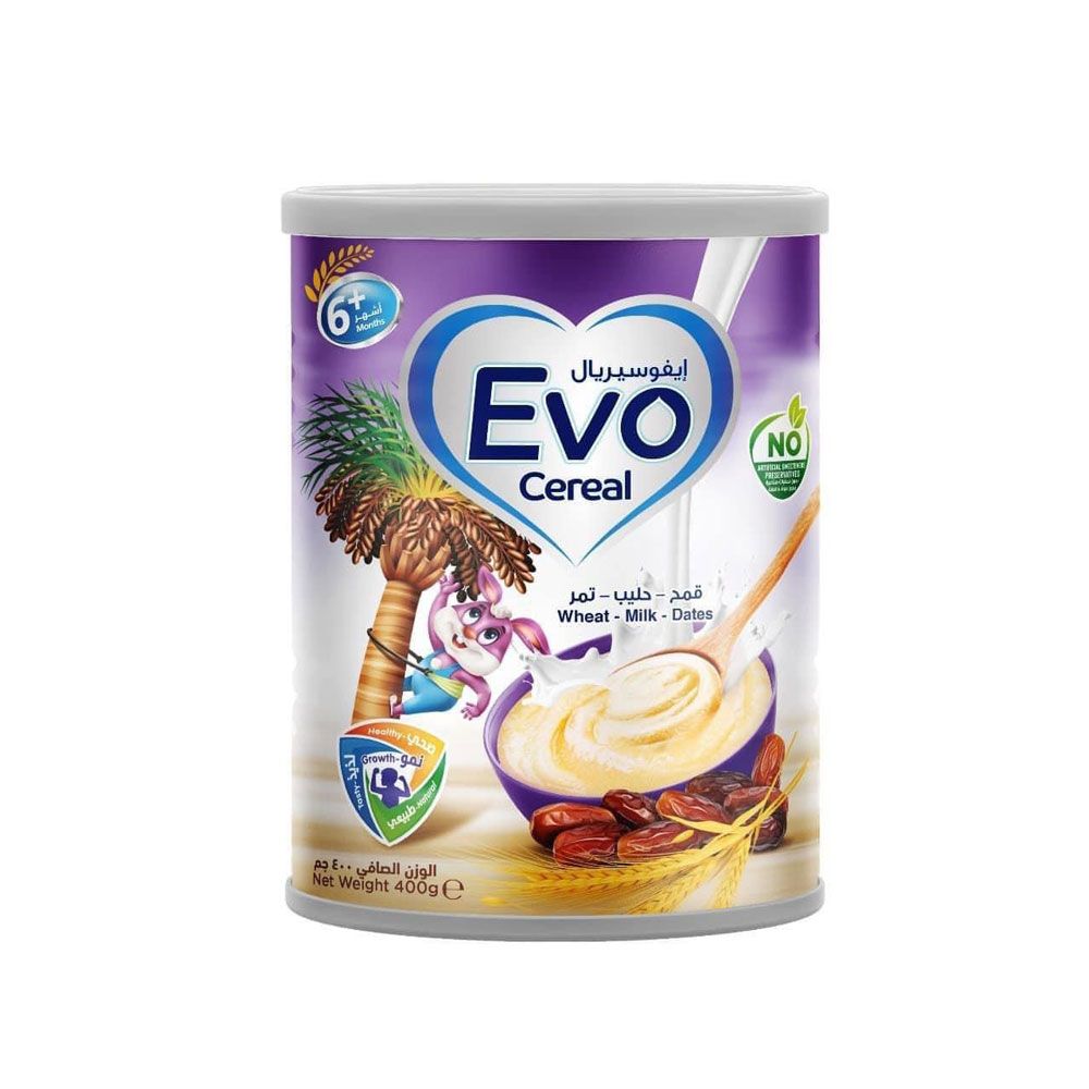 Evo Cereal Wheat-Milk-Dates - 400g - 6+months