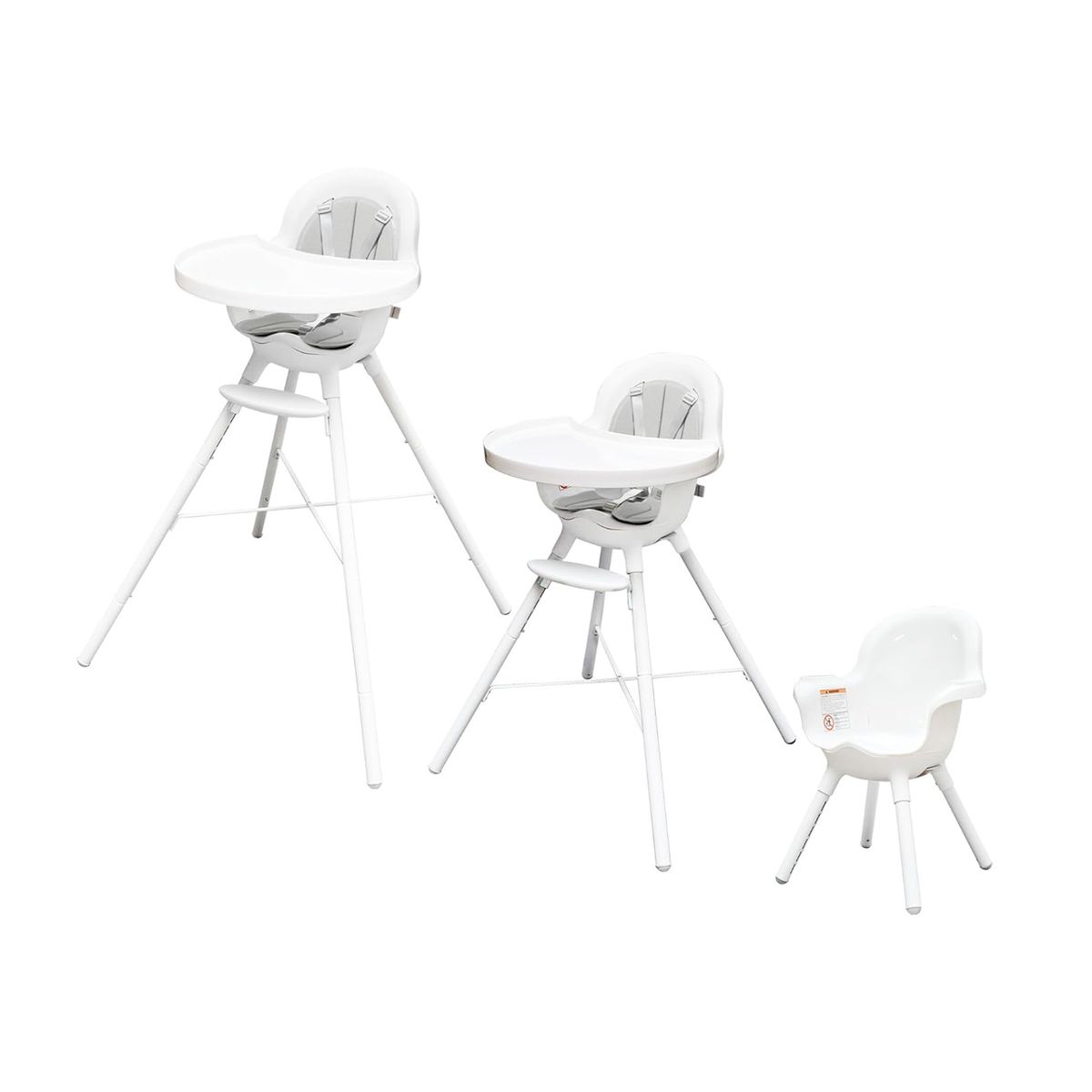 بون - كرسي الطعام القابل للتعديل للأطفال - ابيض - 6+ شهر