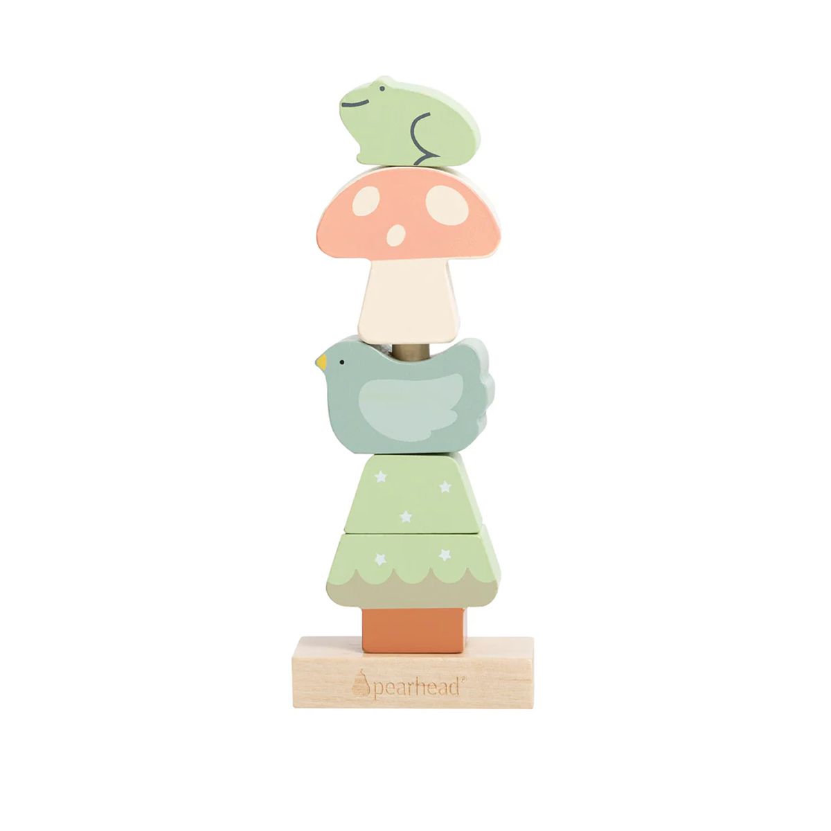 Pearhead - Wooden Stacking Toy - Forest - 12+m