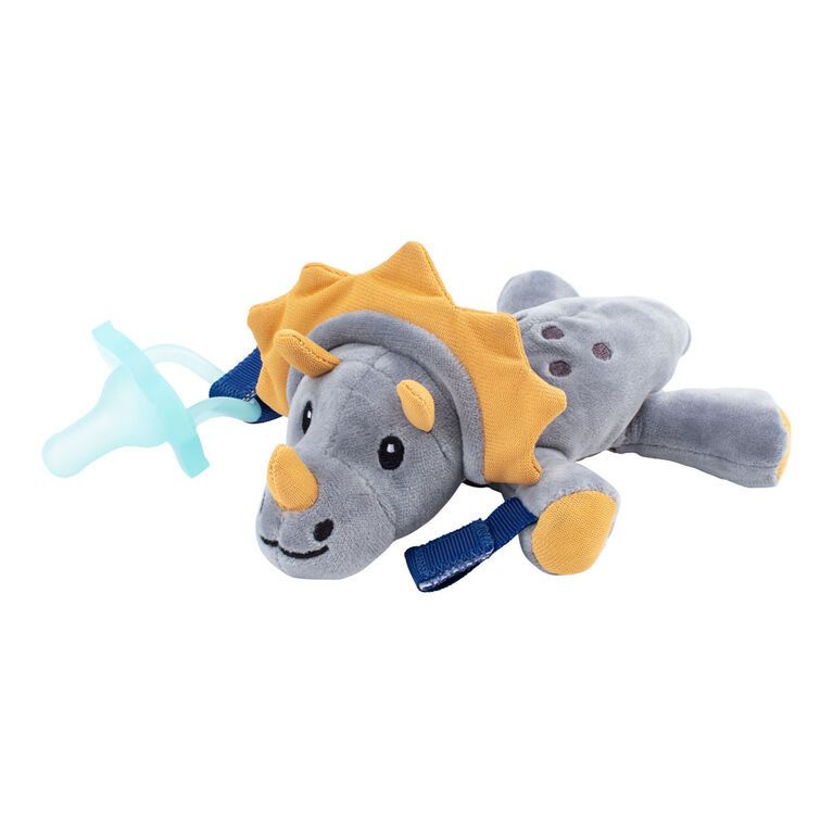 Dr.Brown’s - Happy Paci Lovey Pacifier & Teether Holder 12-0 months - dinosaur