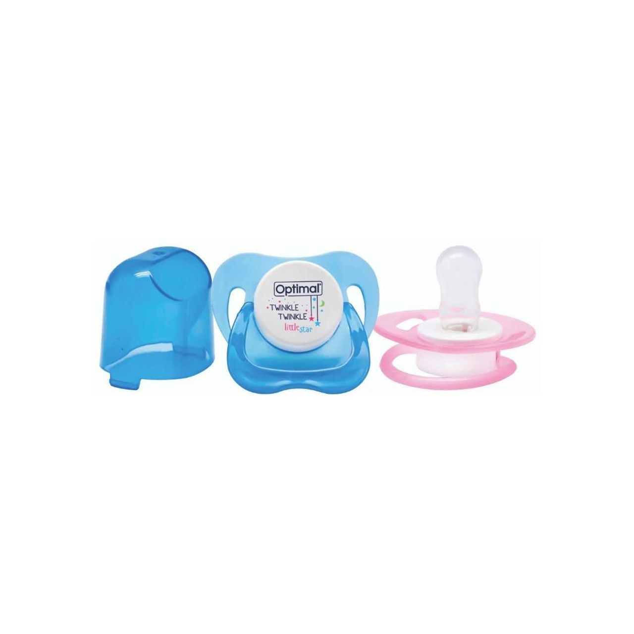 Optimal - Silicone Round Nipple Pacifier - 0+m - Blue
