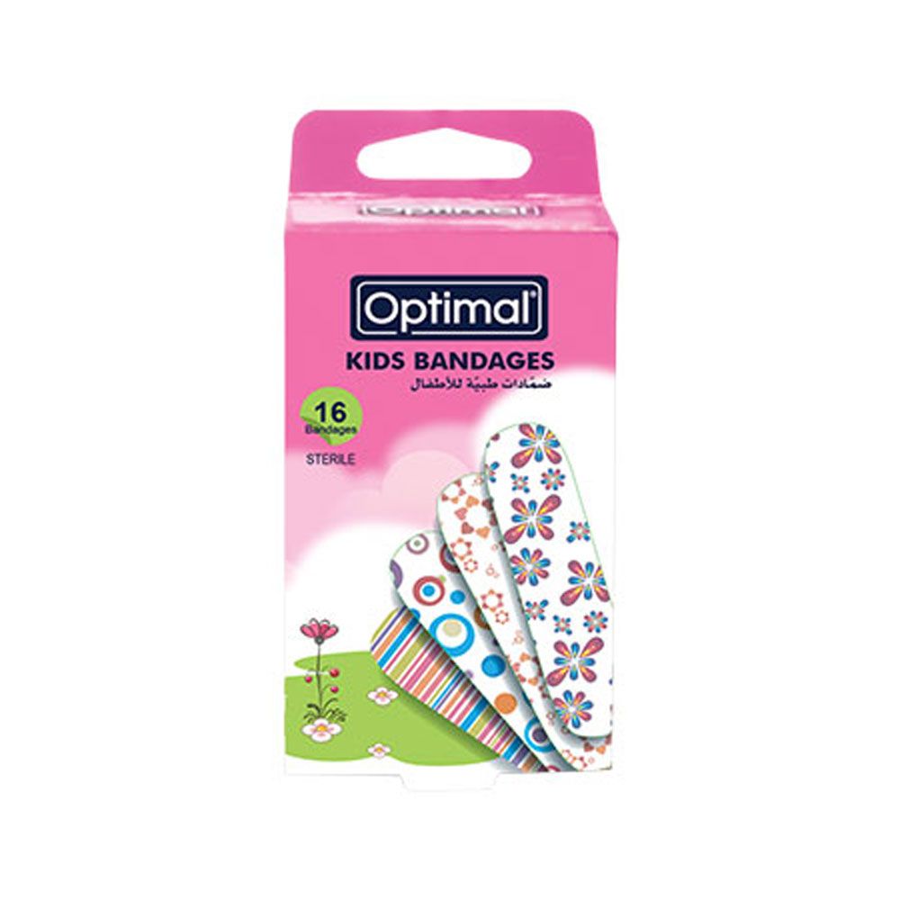 Optimal - Kids Bandages - Pink - 16 Pcs