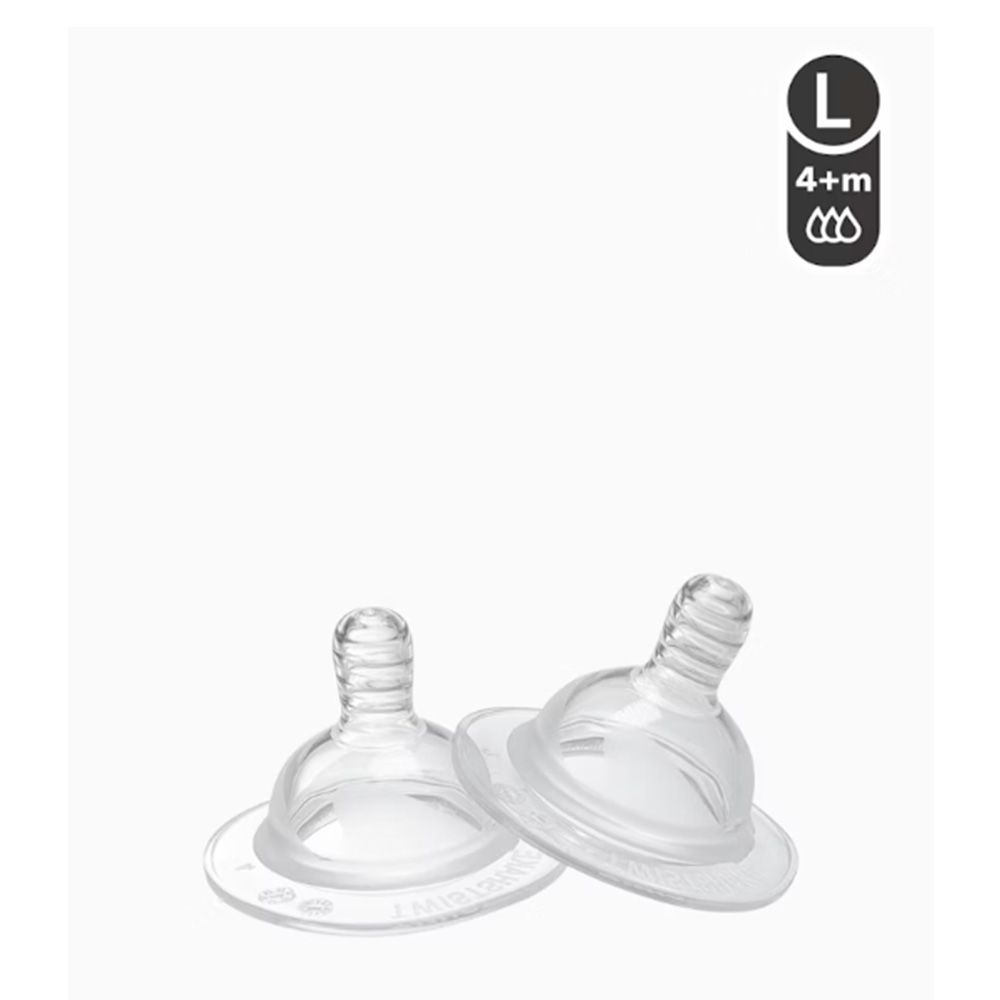 Twistshake - Baby Silicone Bottle Teat Large +4 months - 2 pcs
