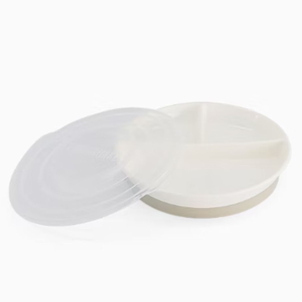Twistshake - Divided Plate and led +6 months - White