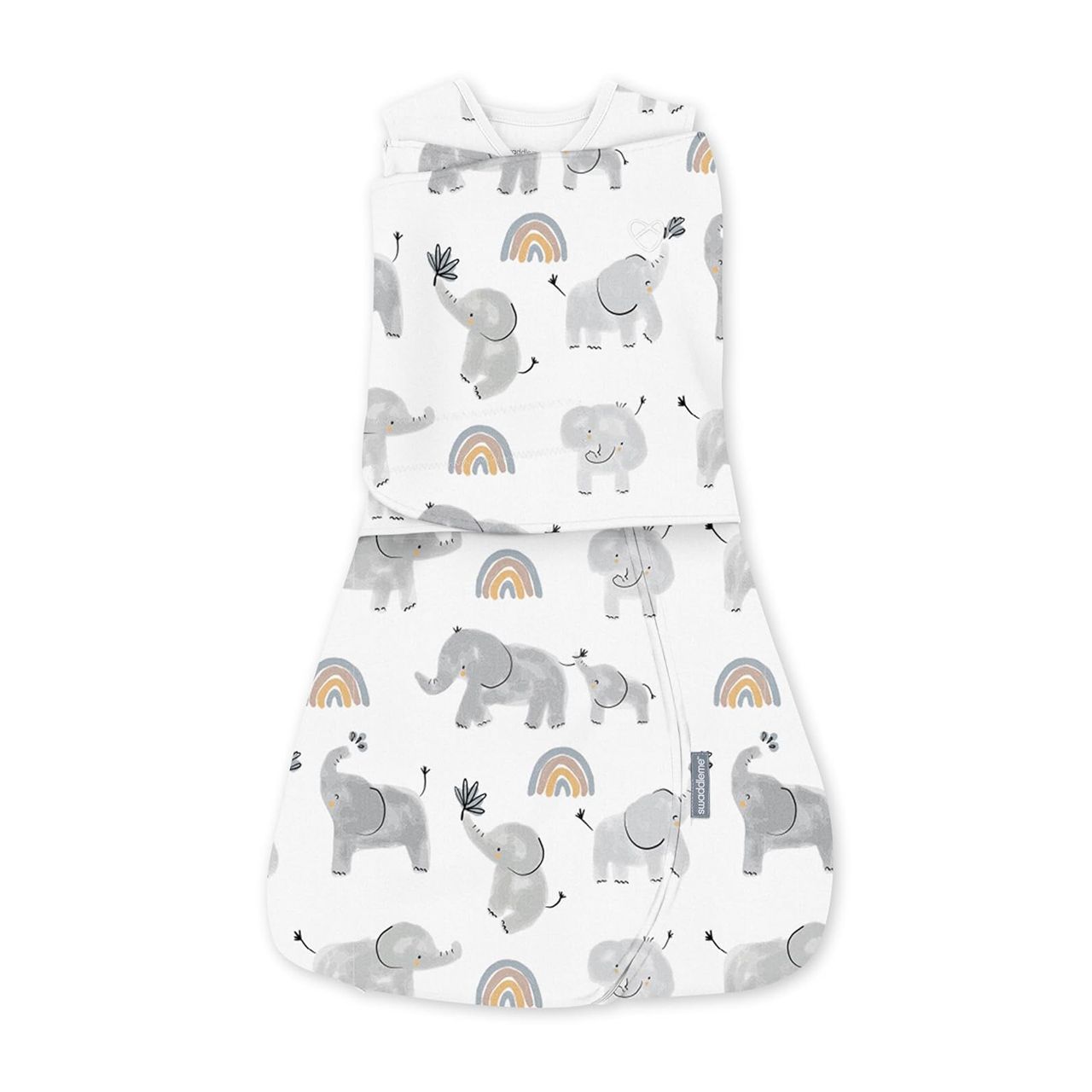 SwaddleMe - Ingenuity Arms Free Convertible Baby Swaddle - 3-6m - 1pk - Happy Elephants