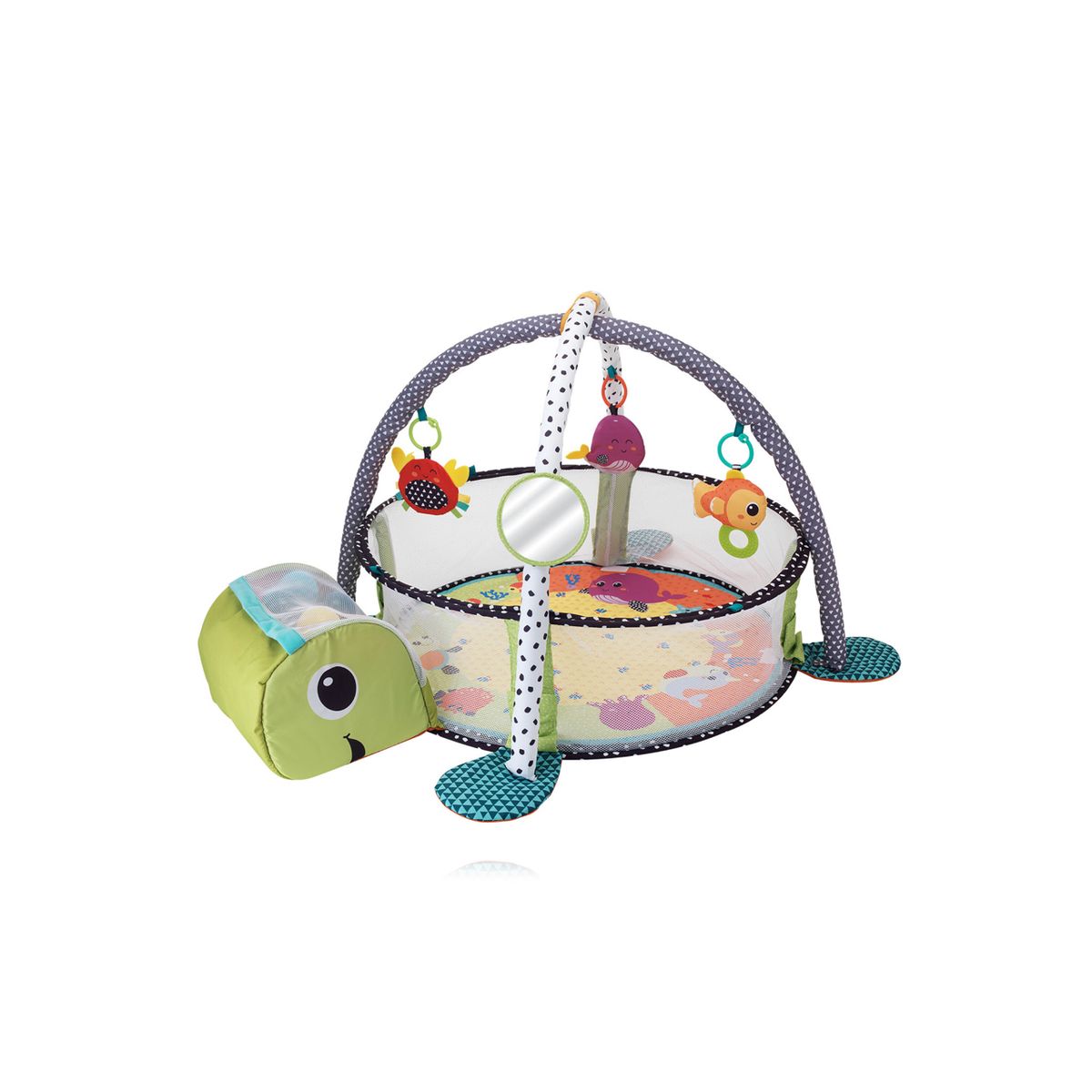 Infantino - Grow With Me Activity Gym & Ball Pit 0+m - Turtle - Multi-Coloured