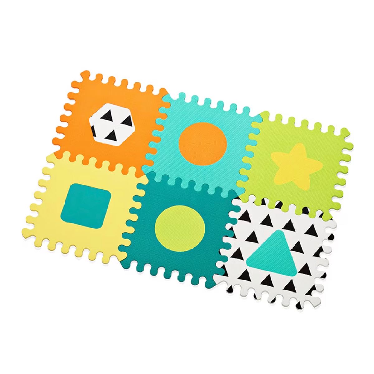 Infantino - Soft Foam Puzzle Mat 0-36m - 6pcs