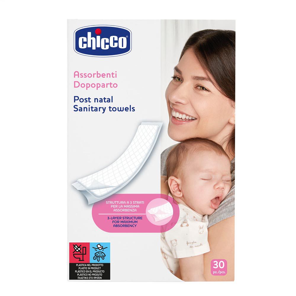 Chicco -3-Layer Post Natal Sanitary Towels 30pcs