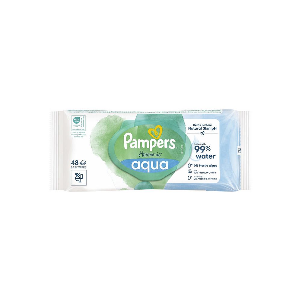 Pampers - Baby Wipes Harmonie  Aqua - 48s