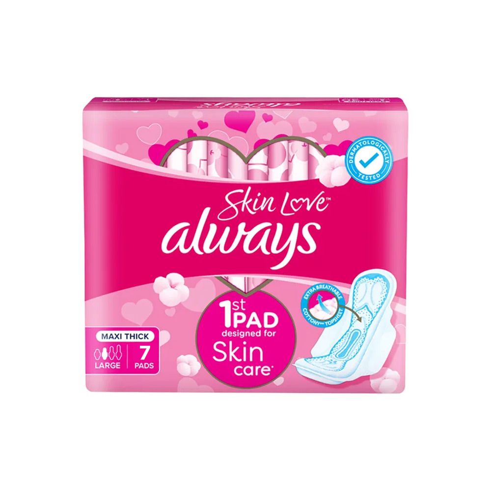 Always - Skin Love Maxi Thick Pads - Extra Long - 7 pads