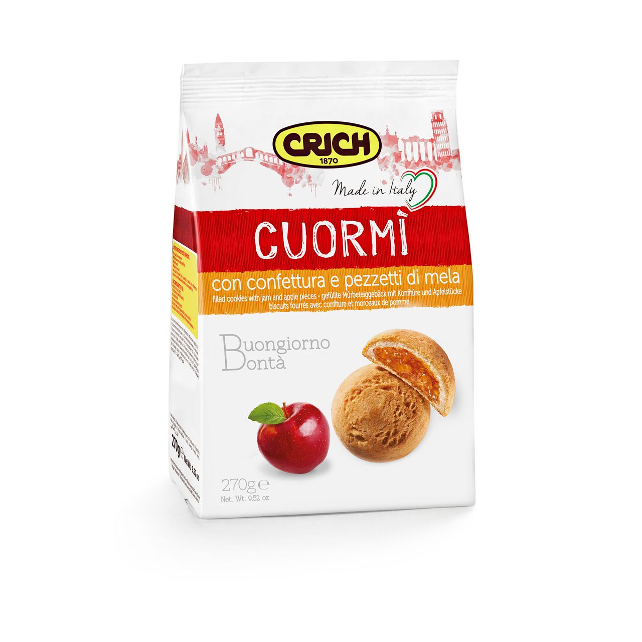 Crich - Cuormi Baby Biscuit - Apple - 6+m