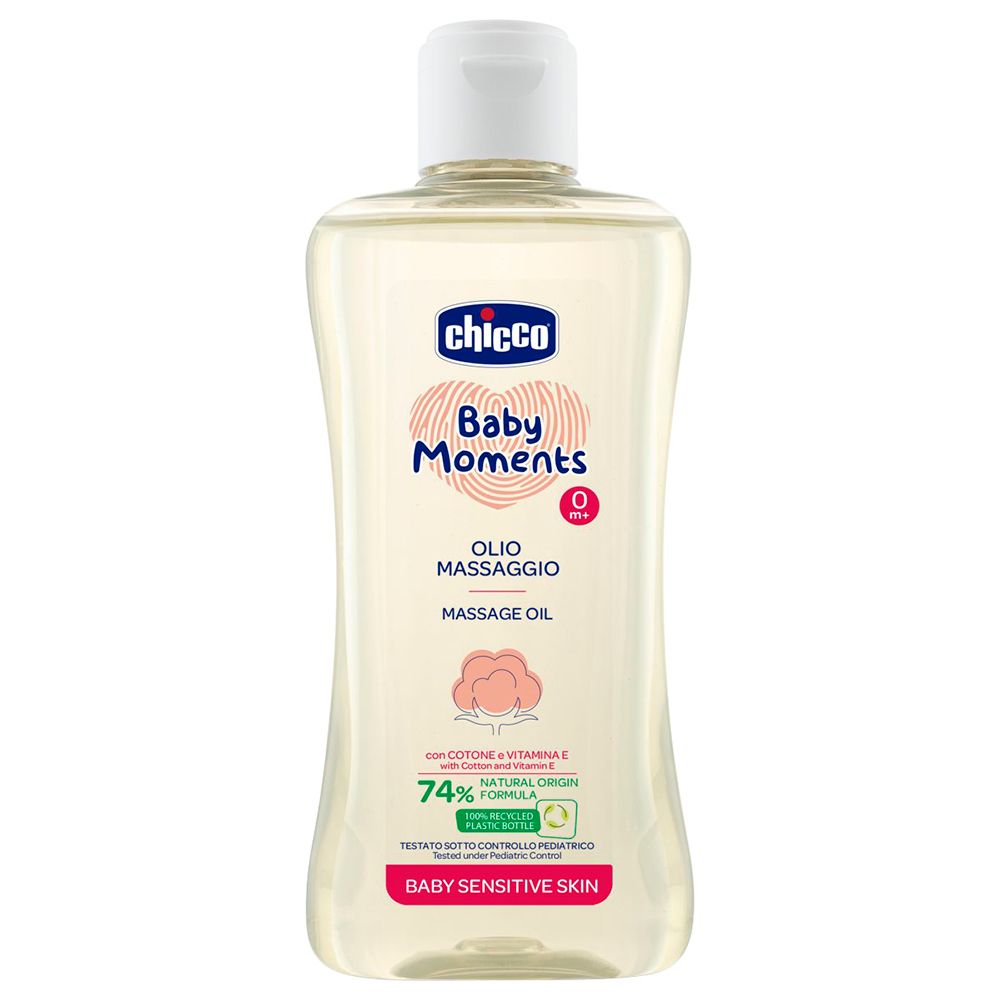 Chicco - Baby Moments Massage Oil for Sensitive Skin - 200ml