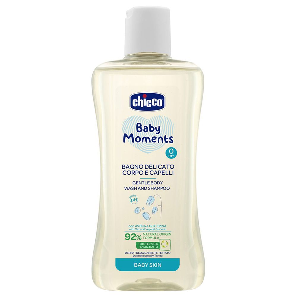Chicco Baby Moments Gentle Body Wash And Shampoo - 200ml