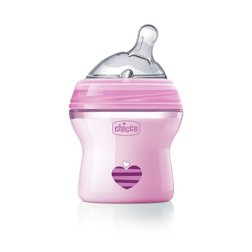 Chicco - Naturalfeeling Feeding Bottle 150ml Slow flow 0M+ Plastic - Pink