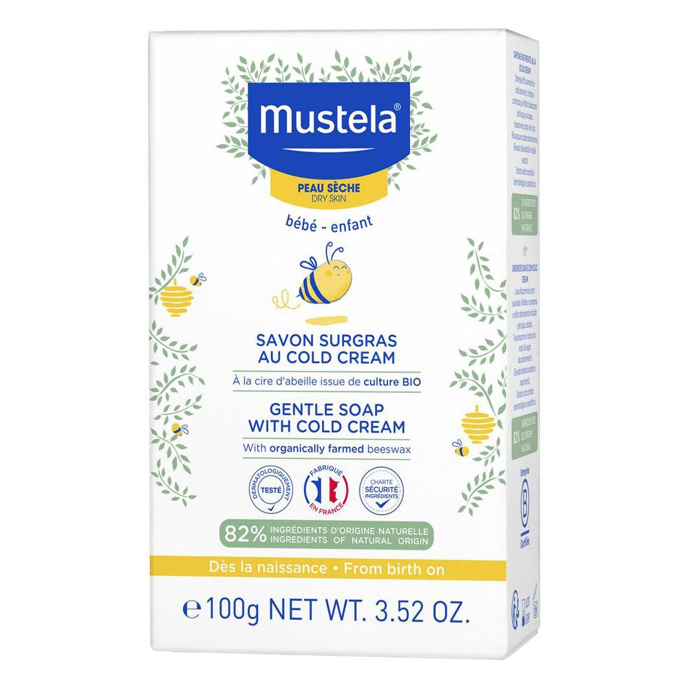 Mustela - Dry Skin Care Set: Gentle Soap with Cold Cream for Nourishment and Protection 100g