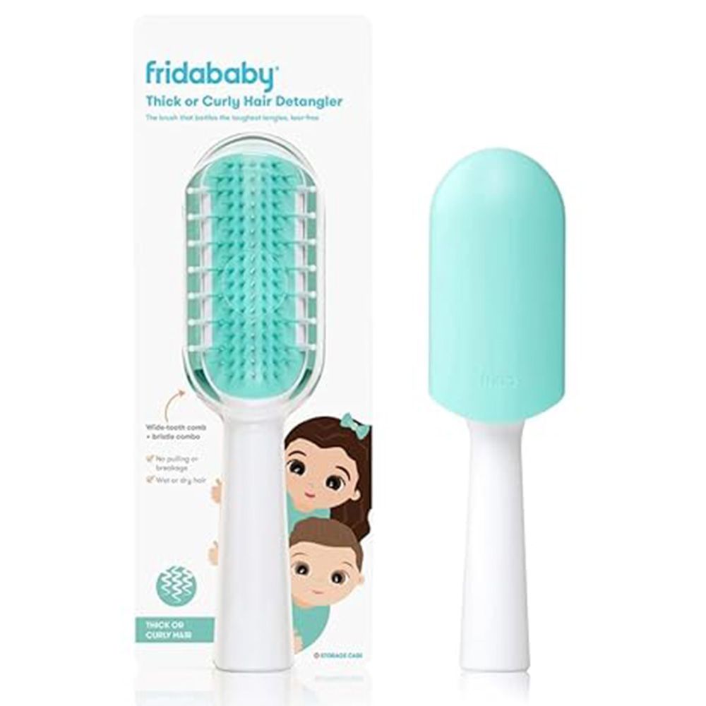 frida baby - Baby Thick Or Curly Hair Detangling Kids Brush