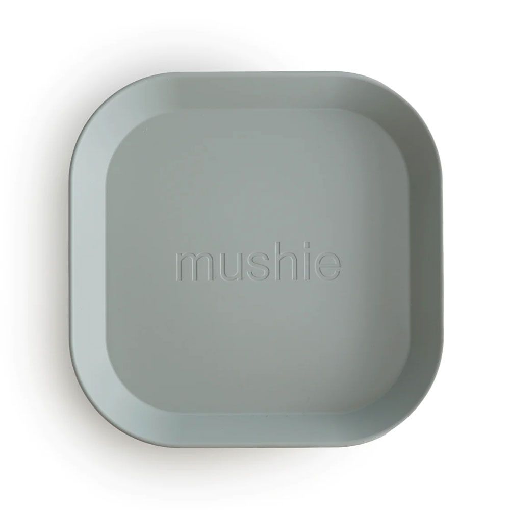 Mushie - Sage Collection - Square Dinnerware Plates - Set of 2