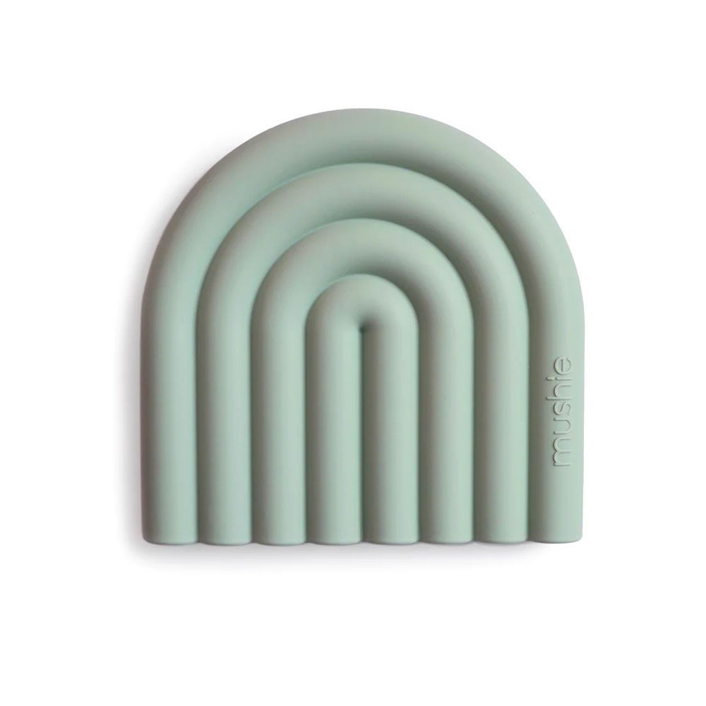 Mushie - Rainbow Teether - Cambridge Blue - 3+ months