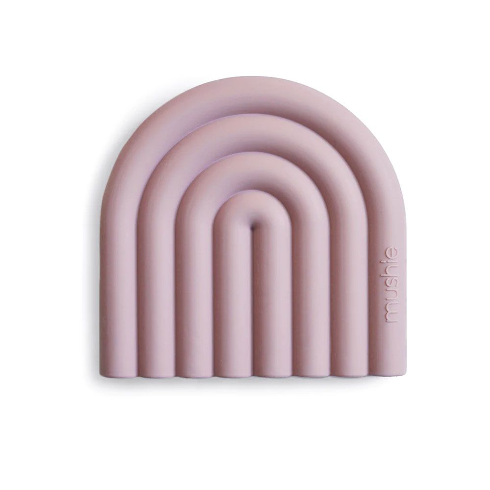 Mushie - Rainbow Teether - Mauve - 3+ months