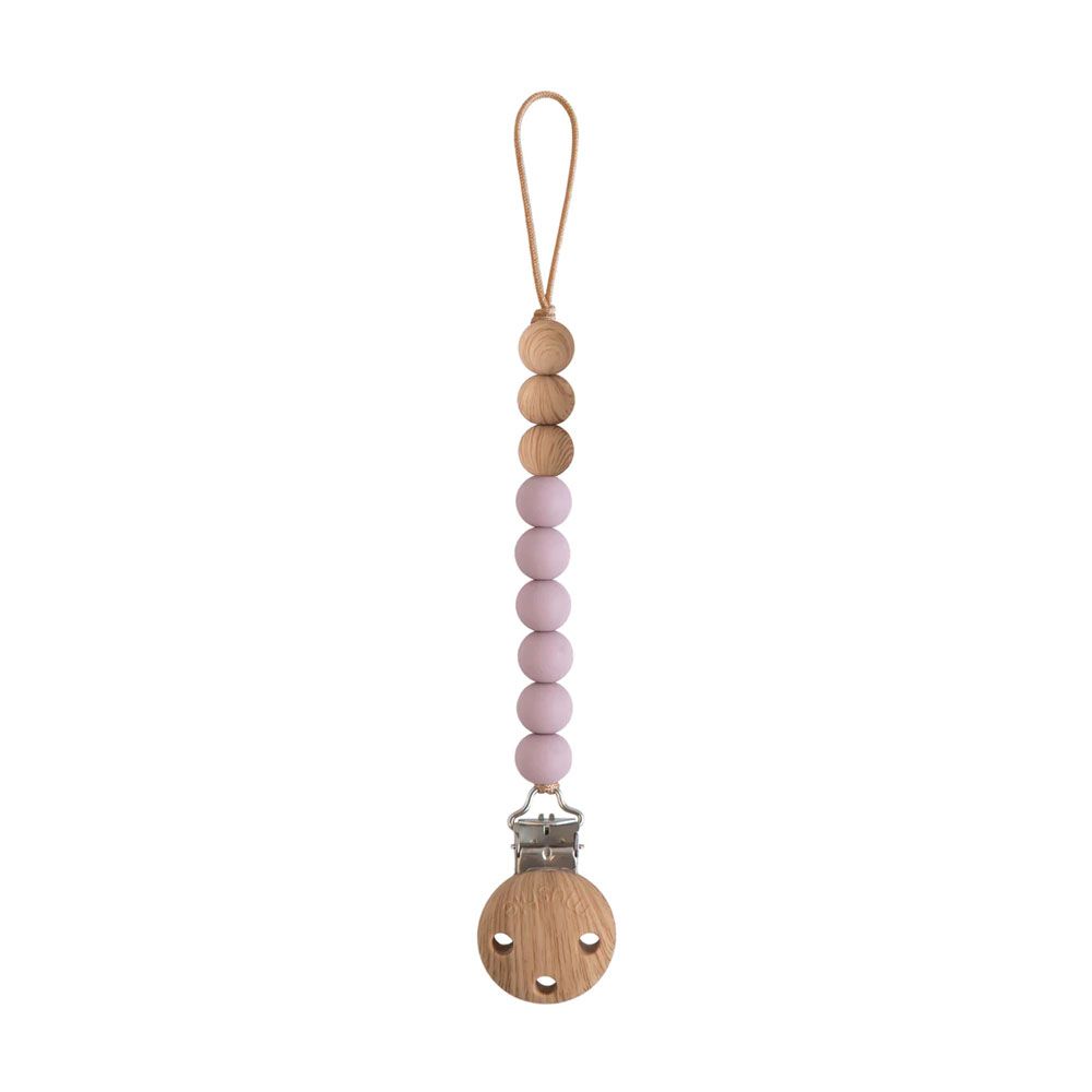 Mushie - Silicone Pacifier Clip - Eva Mauve