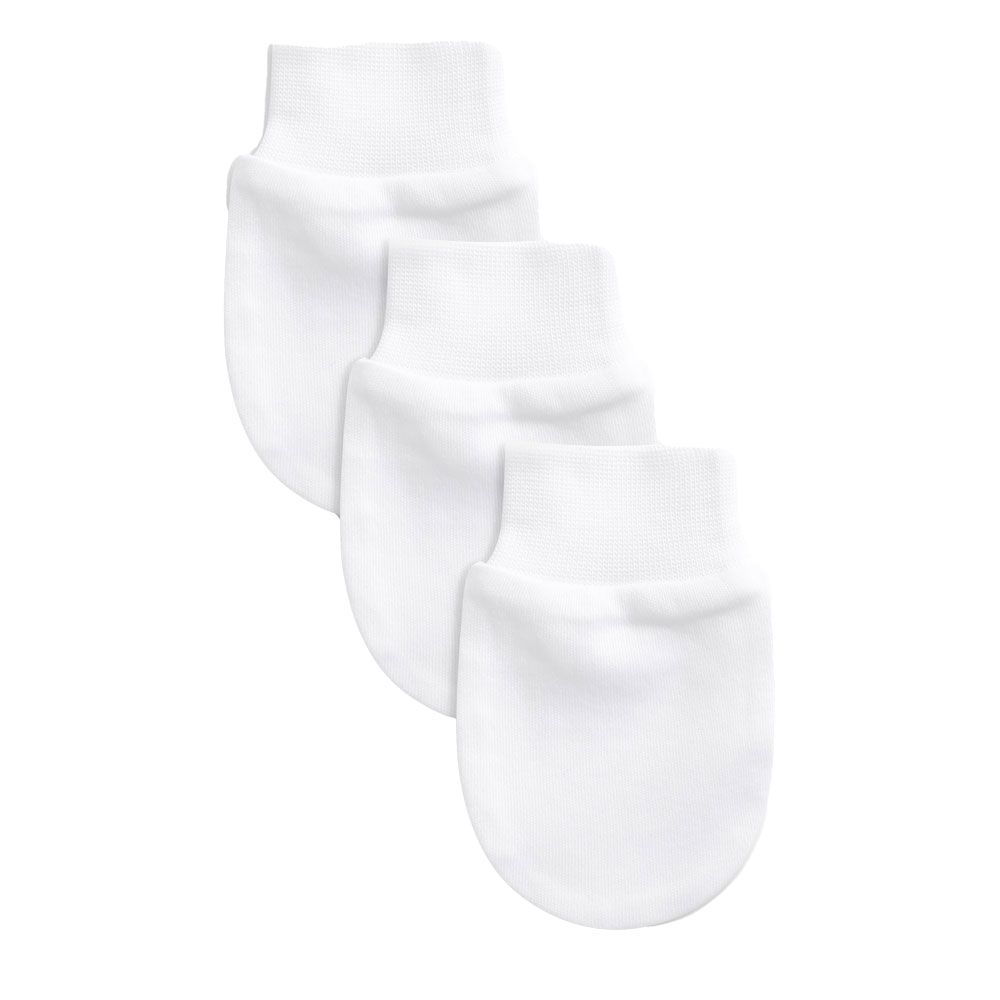 Next - Baby 100% Cotton Scratch Mitts - 3 Pack