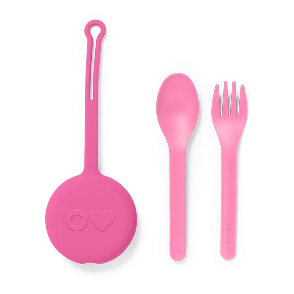 Omiebox - OmiePod & Utensil Set Bubble Pink