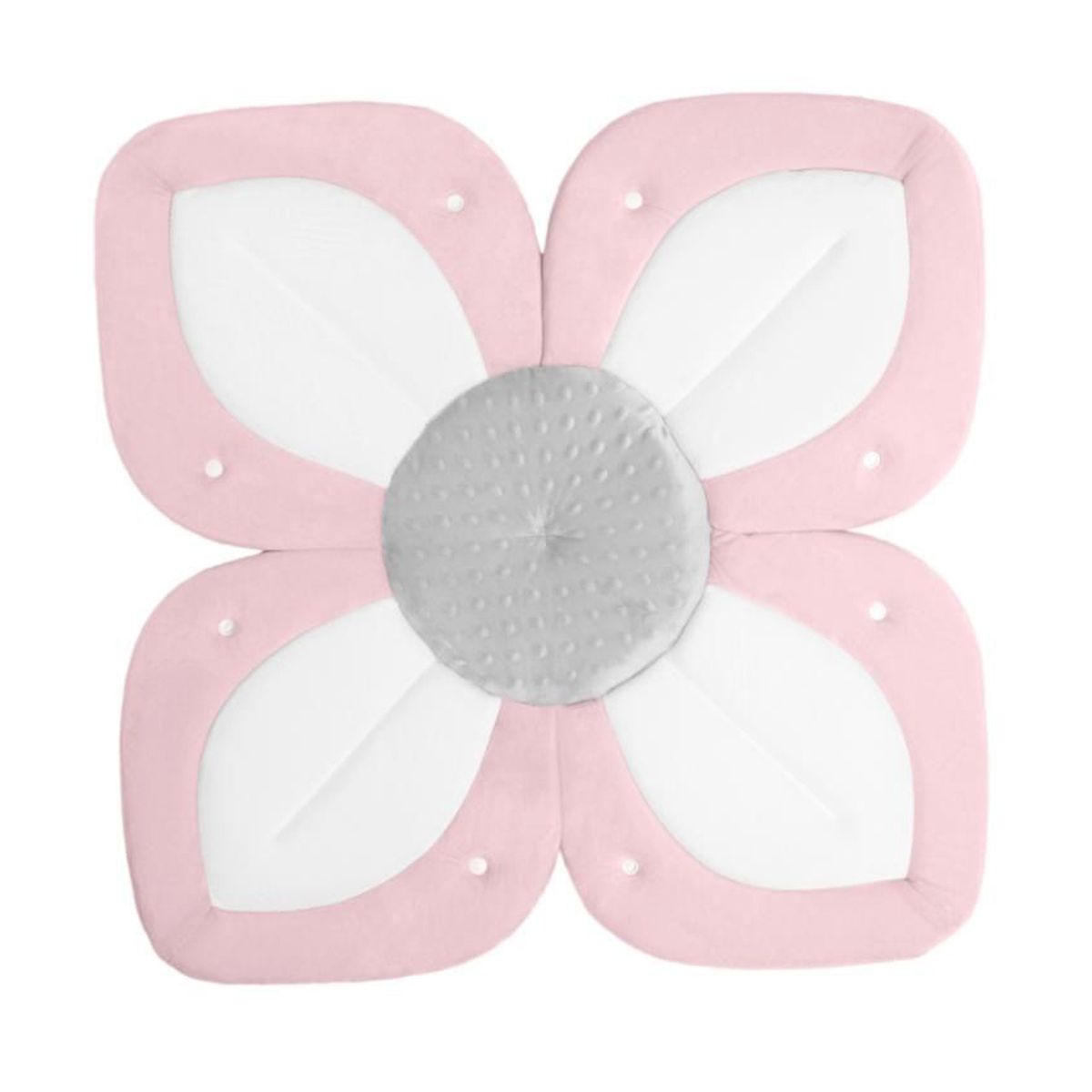 Blooming Bath Lotus with Snaps Pink/White/Gray