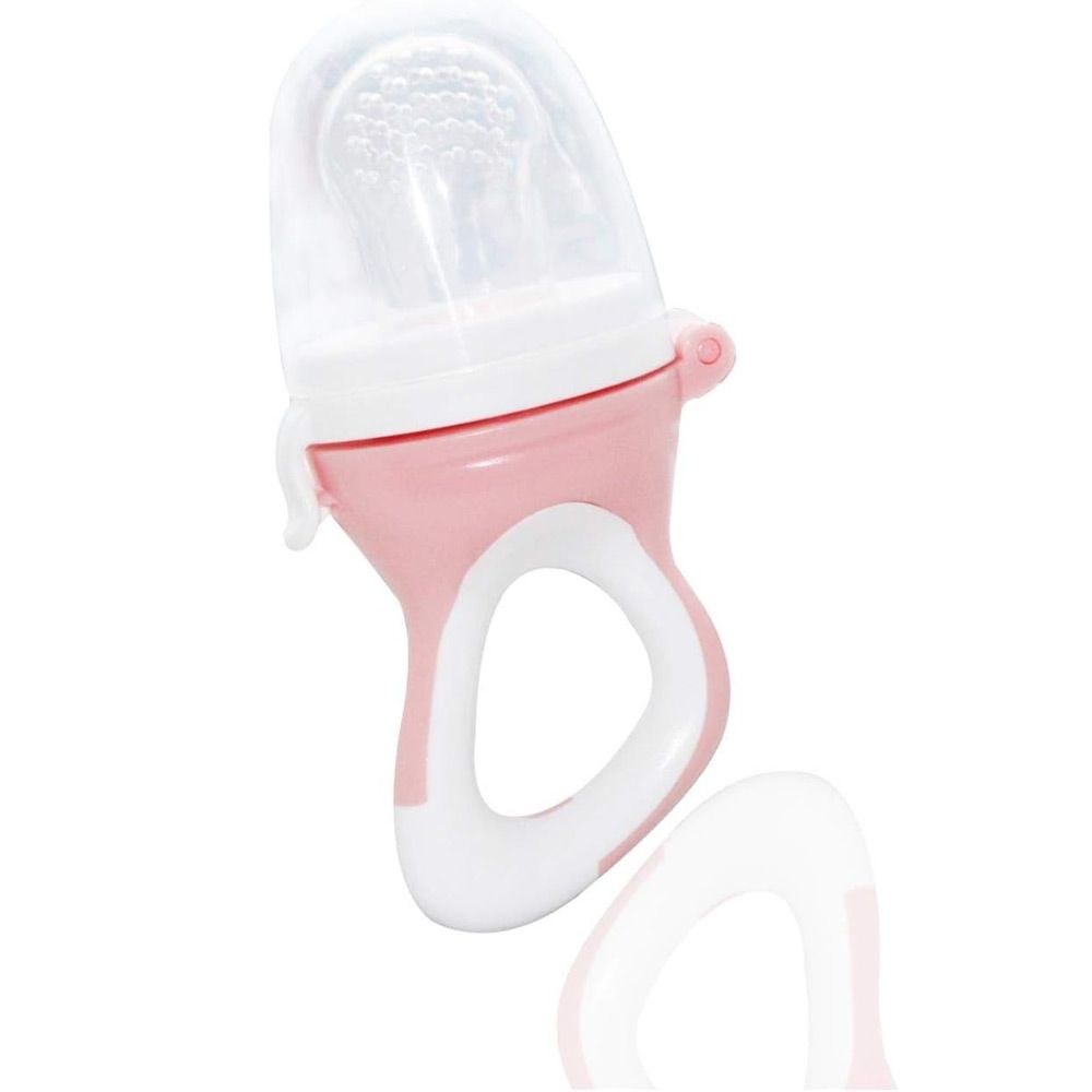 Babyjem - Soft Silicone Baby Feeder for Self - 6 Months+ - Feeding with Fresh Fruits - Pink