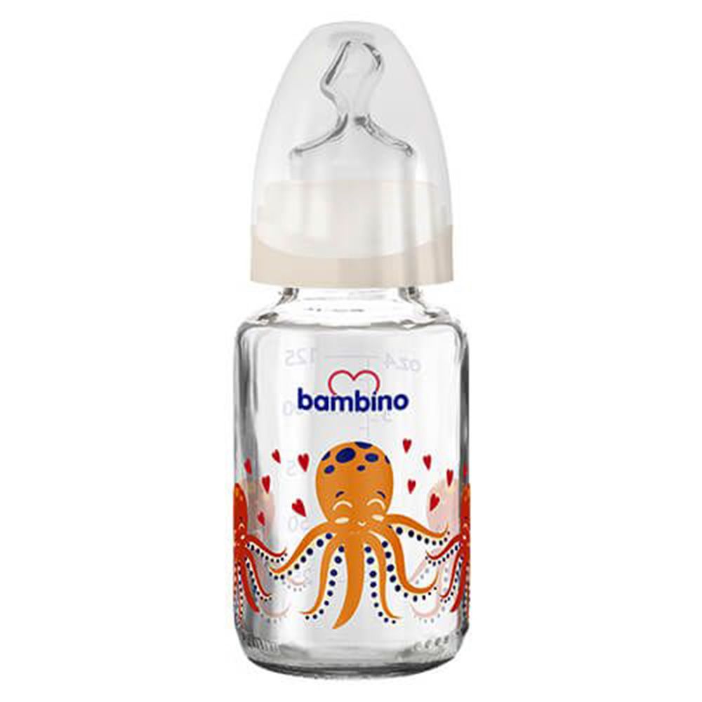 Bambino - Classic Class Feeding Bottle Orthodontic-125ml - 0-6m -beige