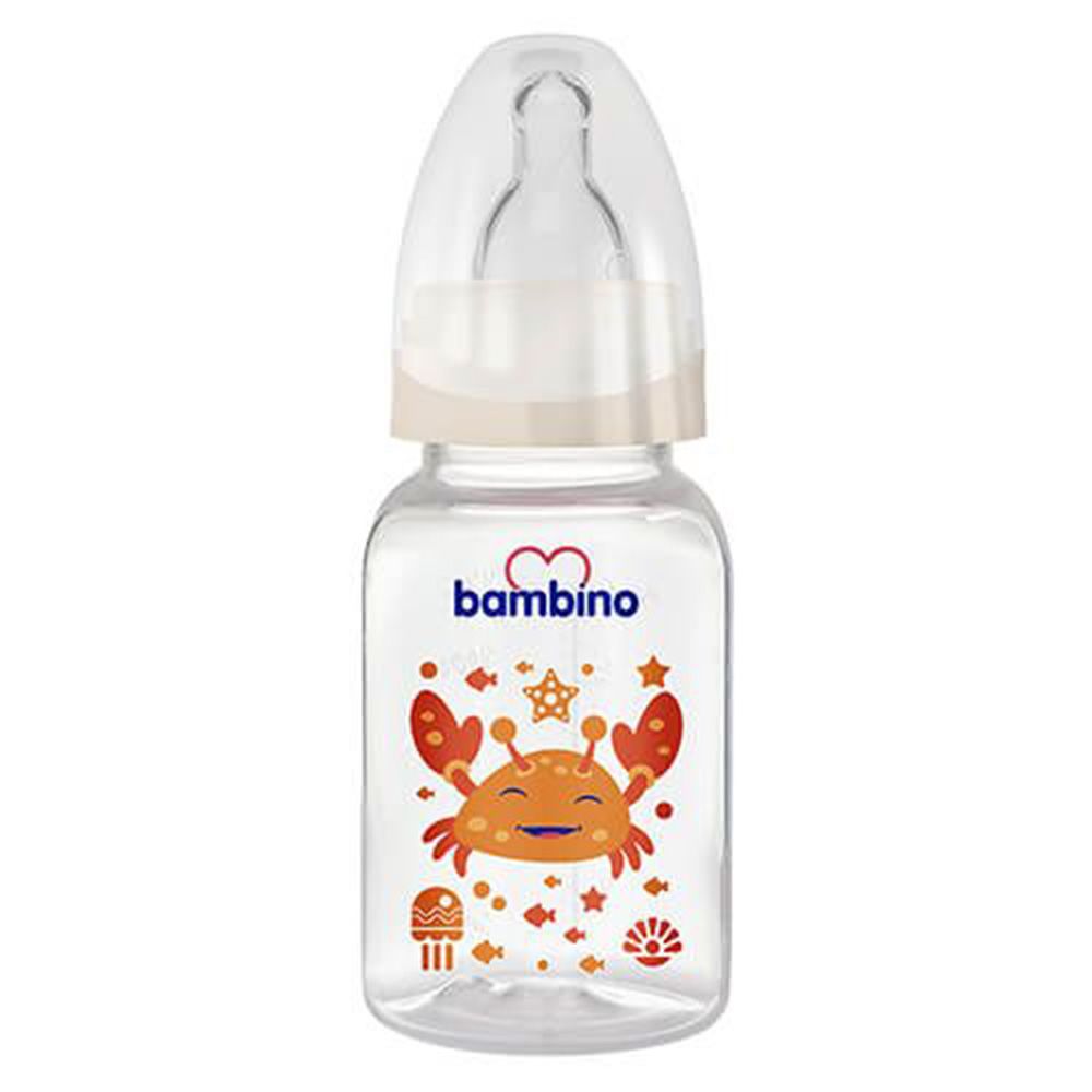 Bambino - Classic Plastic Baby Bottle - 0-6 Months - 150ml - Beige