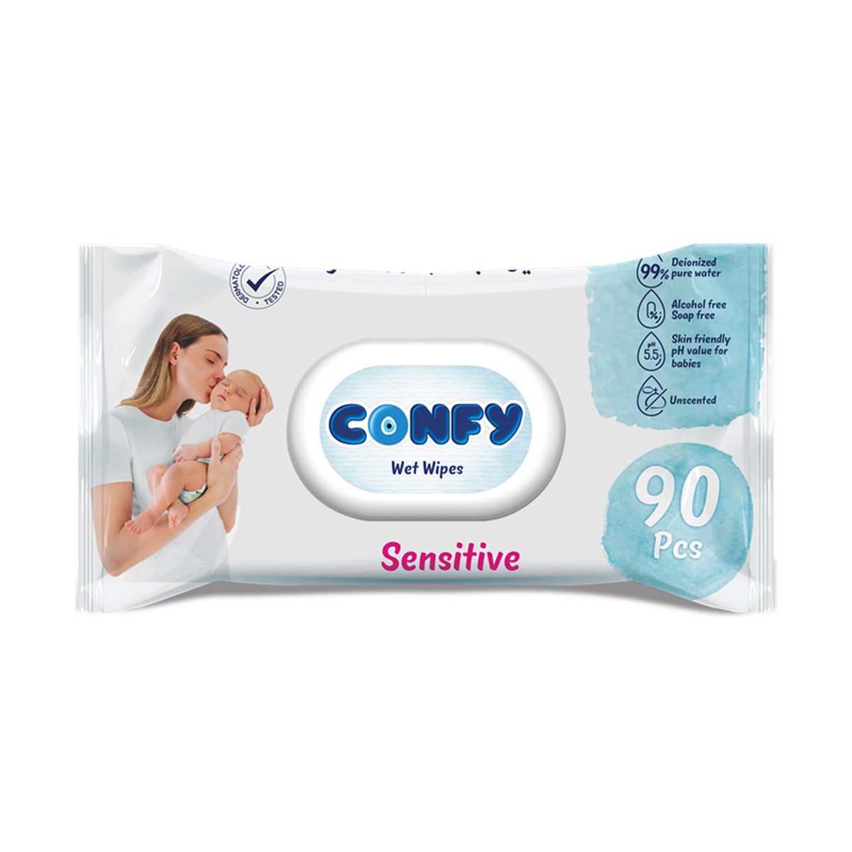 Konfi – Sensitive Skin Wet Wipes 90 pcs