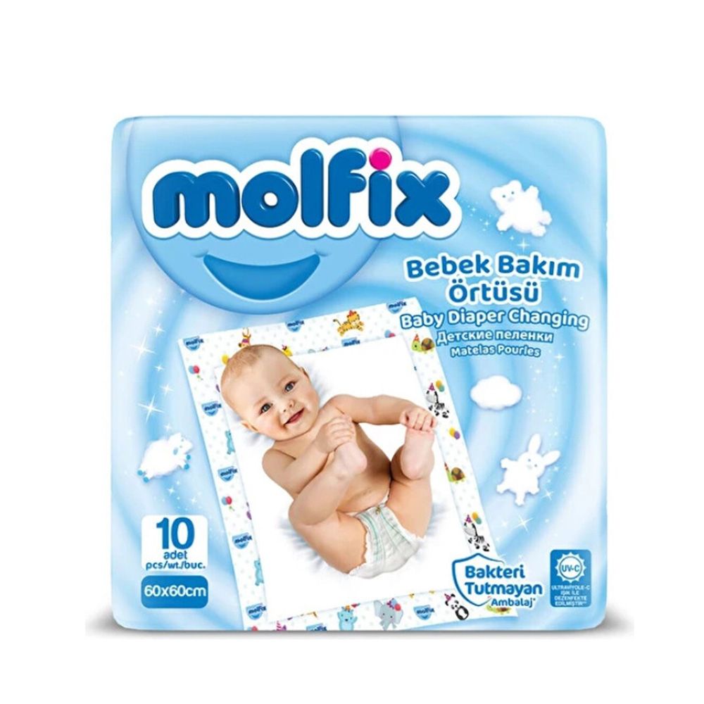 Molfix - Baby Diaper Changing Mat 60x60cm - 10 pcs