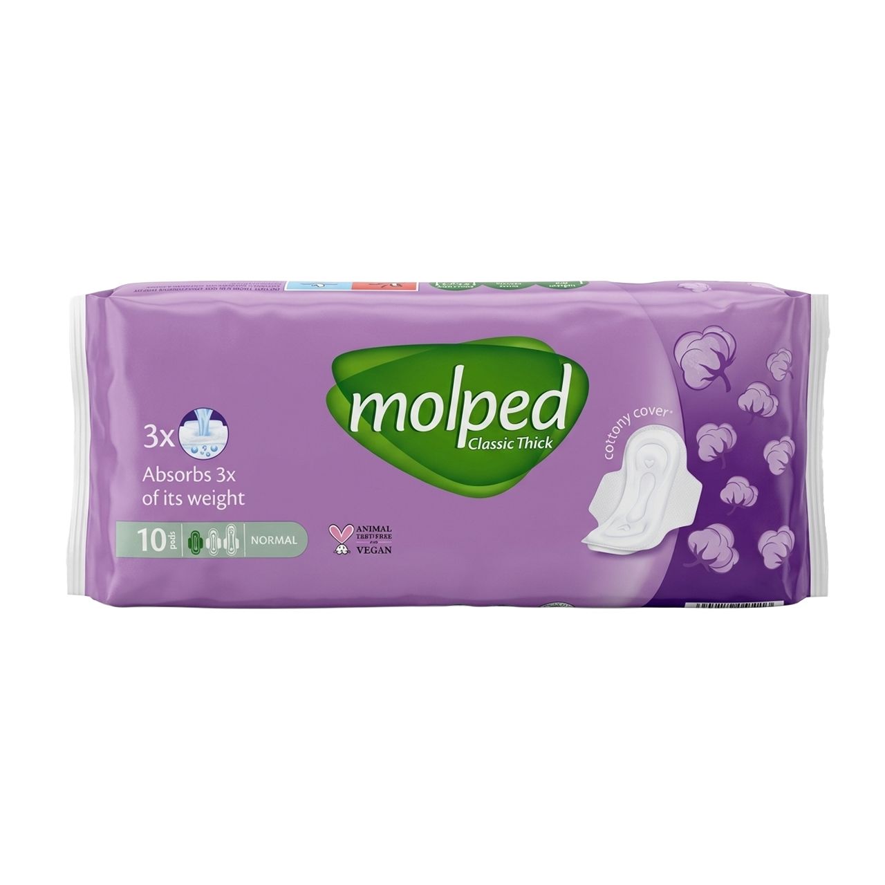 Molped - Classic Thick Absorbs 3X Normal - 10 Pads