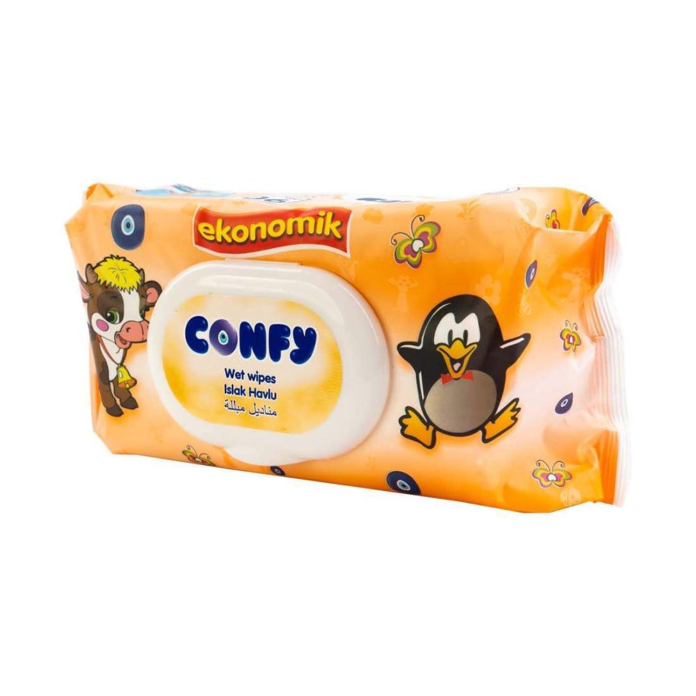 Confy - Baby Wipes - 90 Pcs - Orange