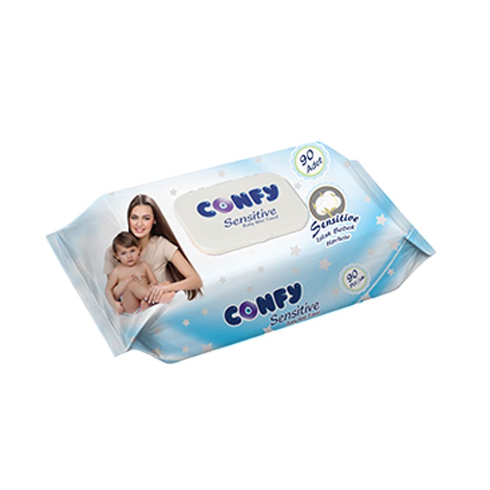 Confy - Sensitive Baby Wet - 90 pcs - Blue