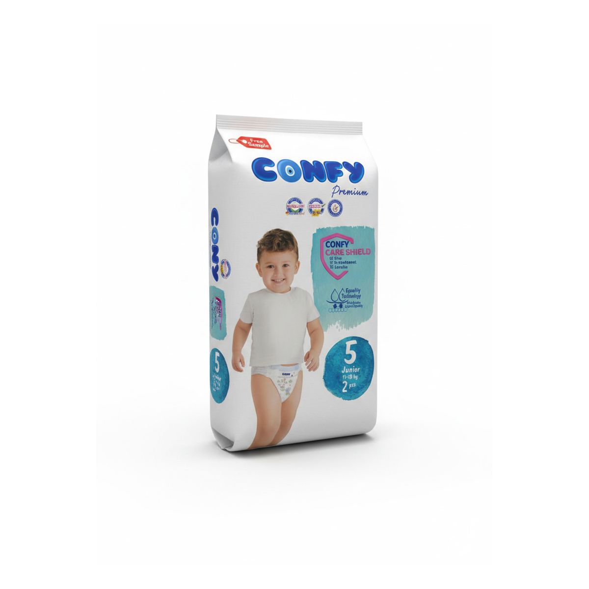 Confy - Free Sample Premium Number 5 Junior (11-18kg) - 2pcs
