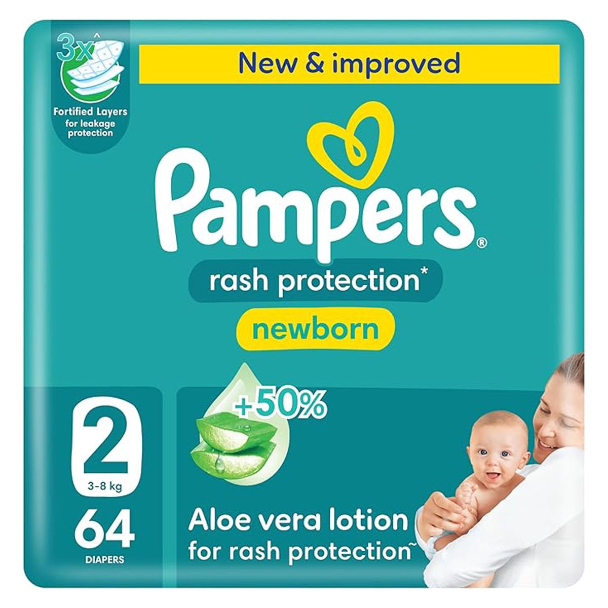 Pampers - Jambo Rash Protection Size 2 - 3-8 kg - 64 Diapers